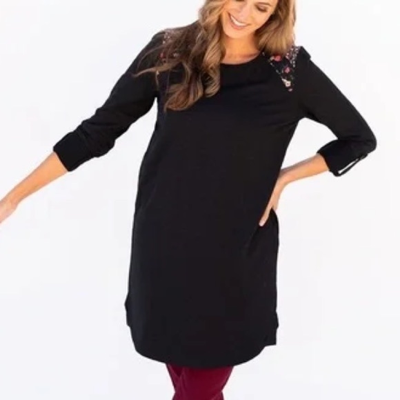 EVY'S TREE The Kylie Shirt Dress Black Size M - Picture 3 of 11